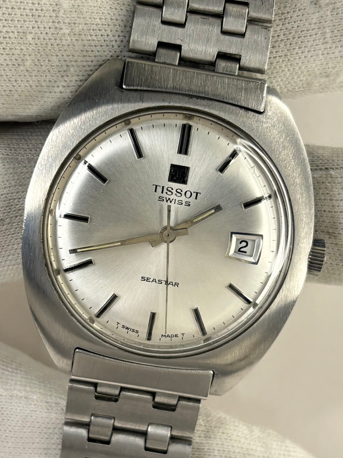 TISSOT Seastar Vintage 1970’s *+BOX* Men’s Manual Date Silver Watch