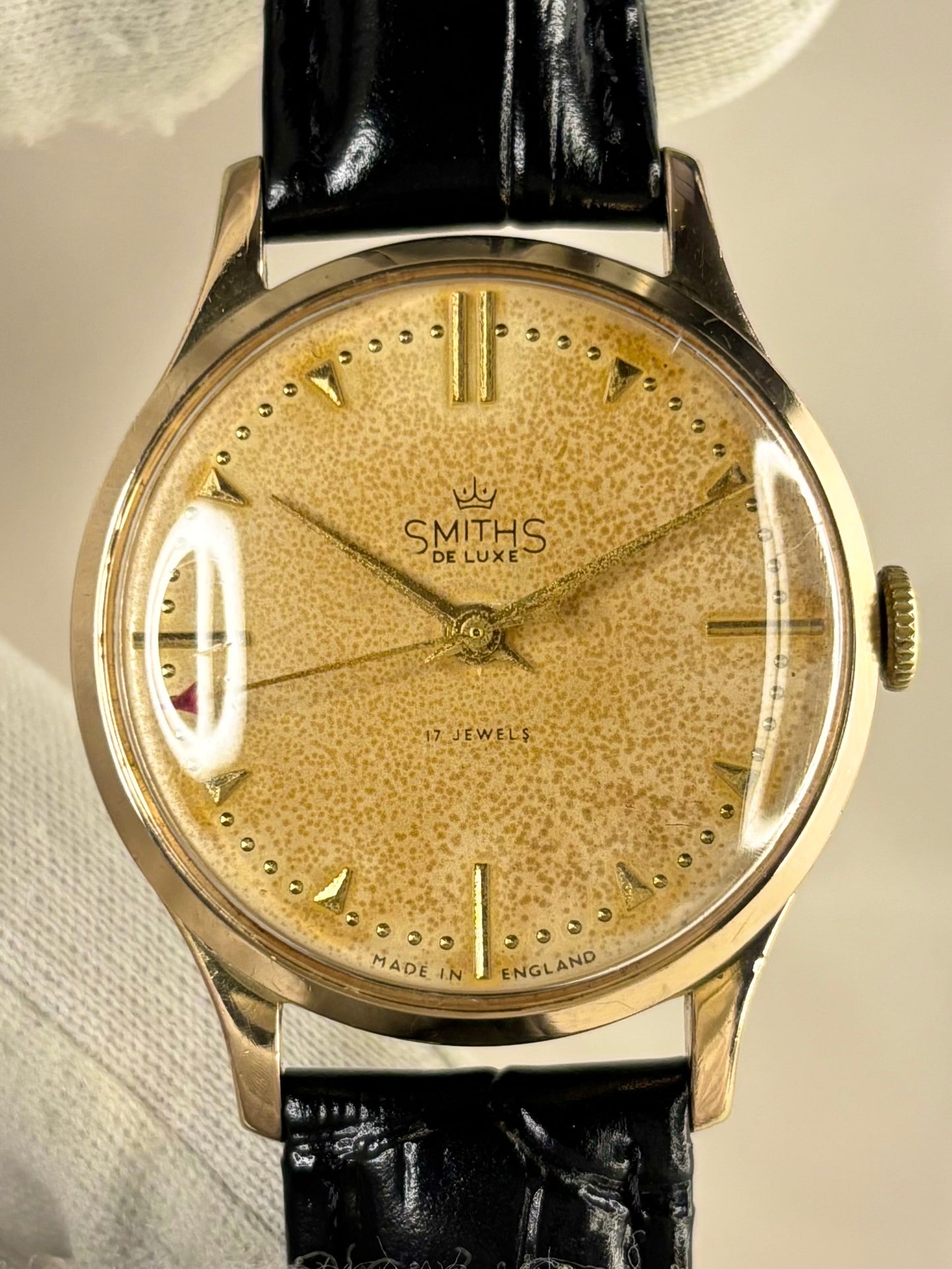 SMITHS DeLuxe *+BOX* Vintage 1960’s Men’s Manual Gold Dress Watch