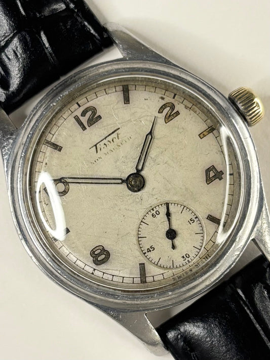 TISSOT Non-Magnetic Vintage 1940’s Men’s Manual Silver Watch - 6076