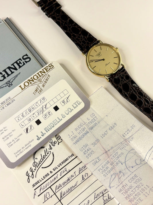 Longines 1994 vintage men’s timepiece Cal. 150 quartz movement with papers 6799