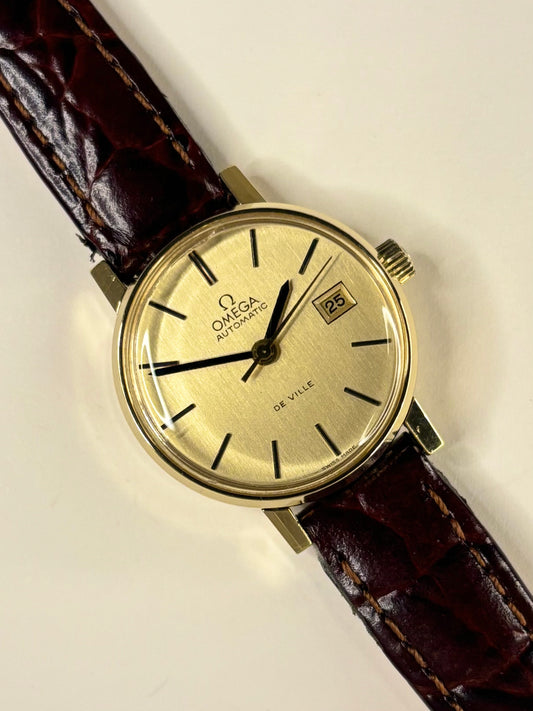 OMEGA De Ville Ladies Vintage 1970’s Automatic Date Gold Dress Watch