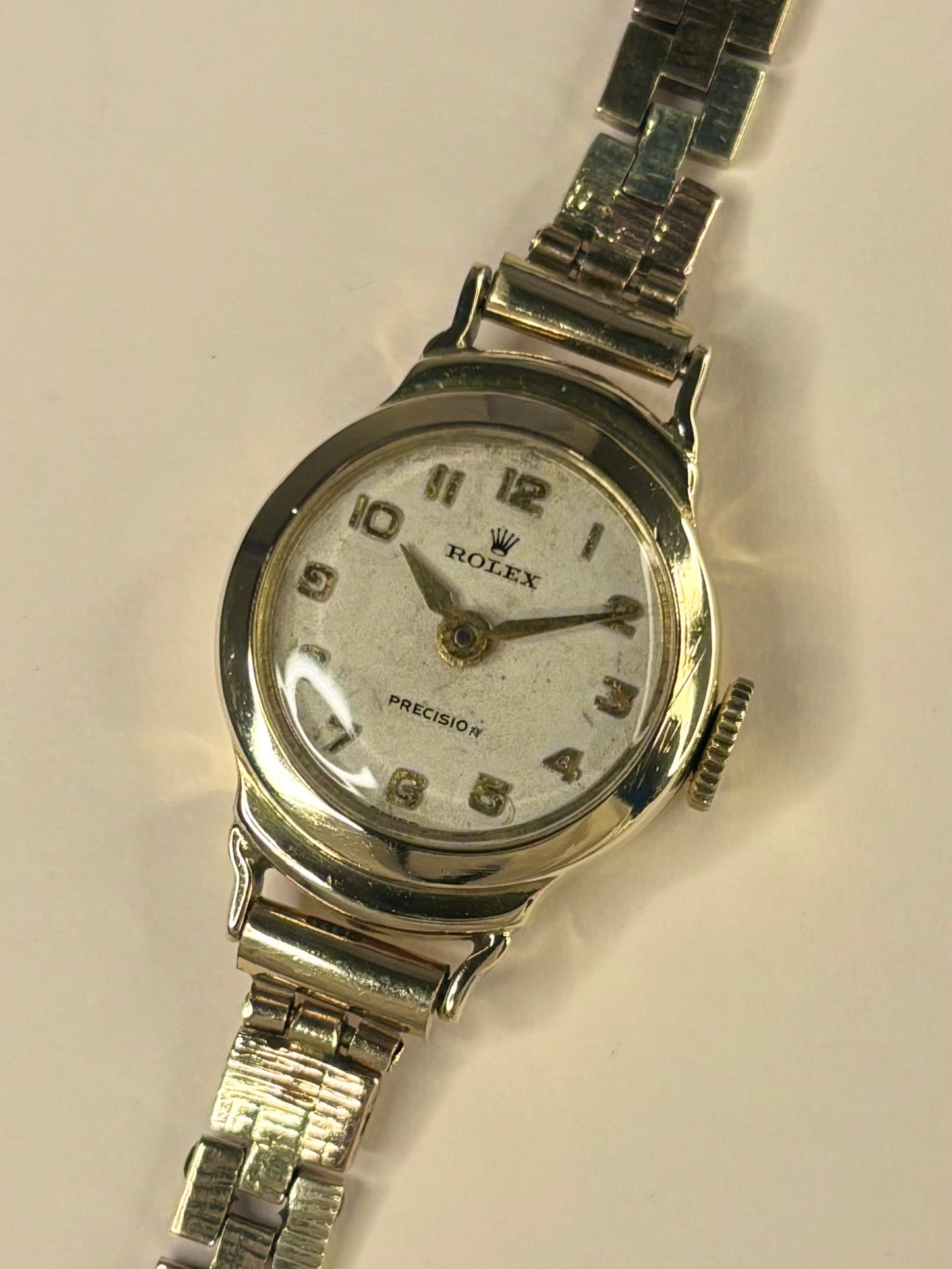 ROLEX Precision 9ct Gold *+BOX* Ladies Vintage 1950's Manual Watch
