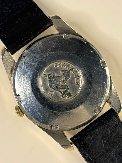 OMEGA Seamaster Vintage 1960’s *+BOX* Men’s Automatic Black Dial Gold Dress Watch