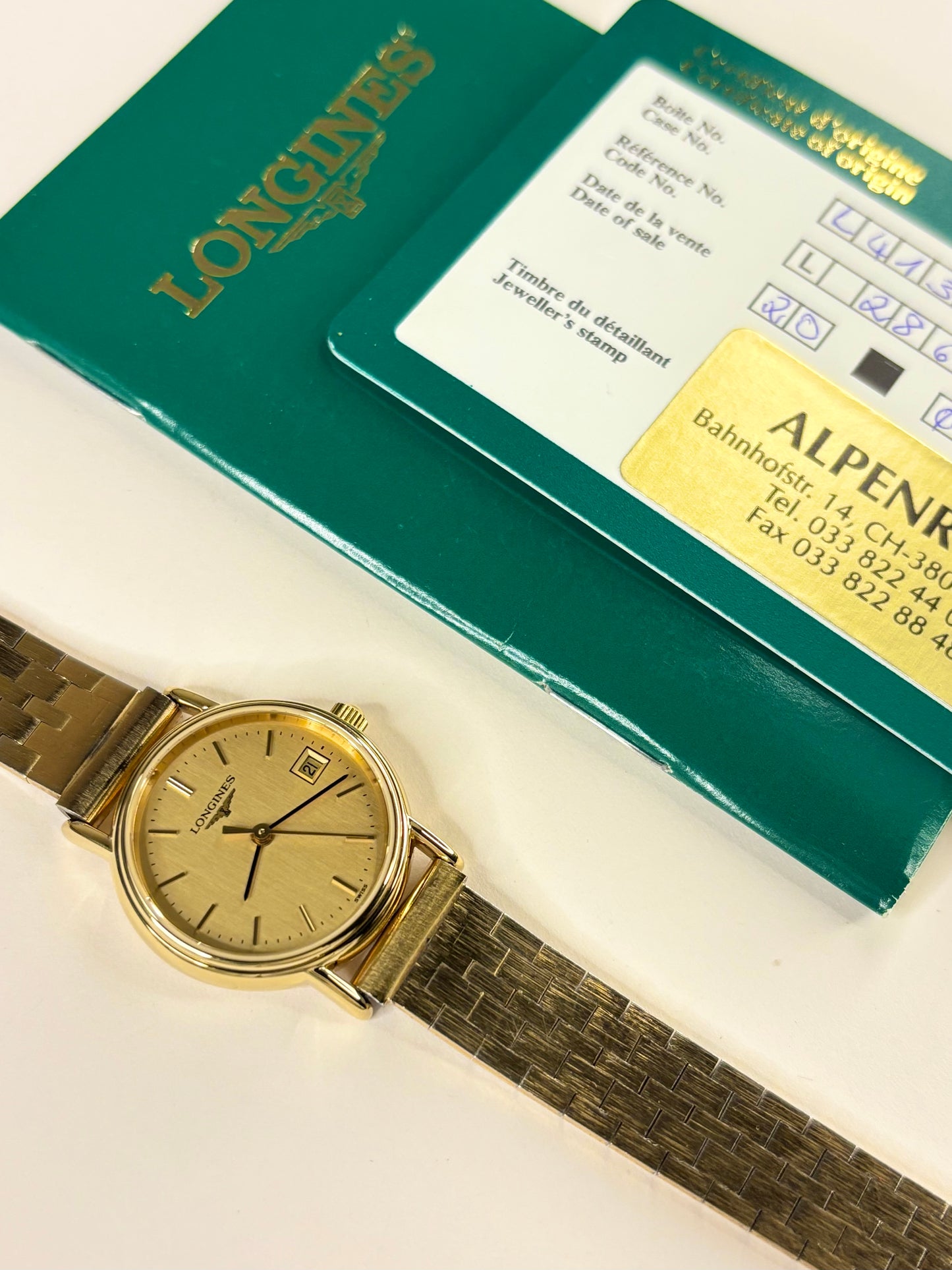 LONGINES Ladies *+PAPERS* Vintage 1990’s Quartz Date Gold Watch - L4.136.2