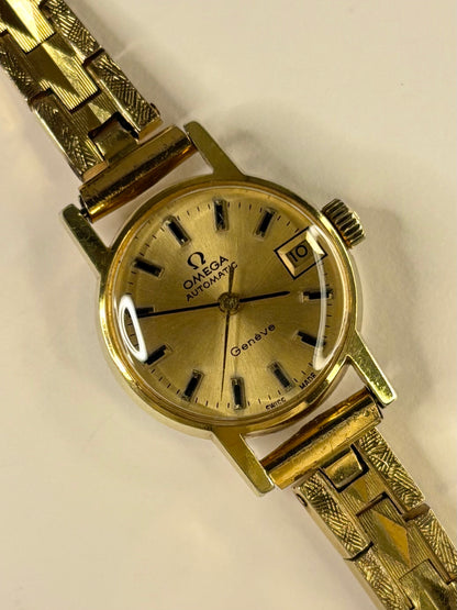 OMEGA Geneve Ladies Vintage 1970’s Automatic Date Gold Watch - 562.016