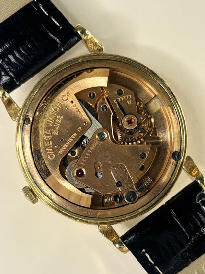 Omega ref. 2446 vintage automatic 14ct gold men’s watch, 35mm case, 19mm lug width