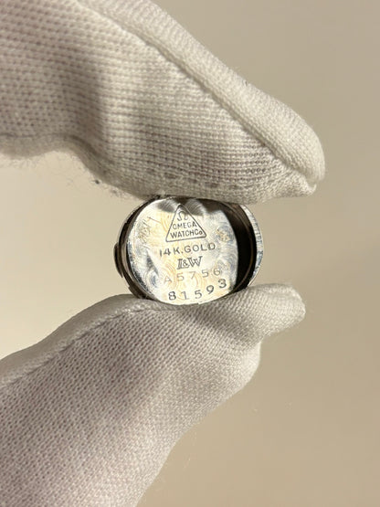 Omega 14K White Gold Ladies Vintage 1960’s Art Deco Manual Watch