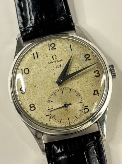 OMEGA Vintage 1940’s 30T2 PC Men’s Manual Silver Sub-Seconds Watch - 2390-8