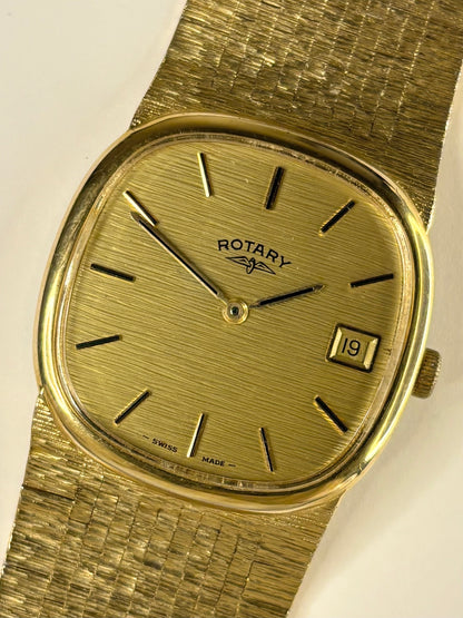 ROTARY Vintage 1970’s Men’s Manual Date Gold Watch