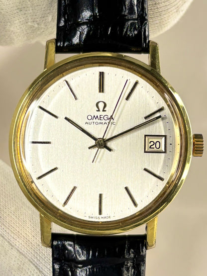 OMEGA Vintage 1970's *+BOX&PAPERS* Men’s Automatic Gold Dress Watch - 166.0202
