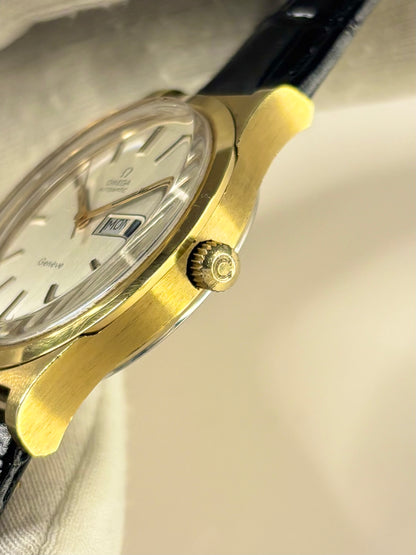 OMEGA Geneve Vintage 1970’s Men’s Automatic Day Date Gold Dress Watch - 166.0169