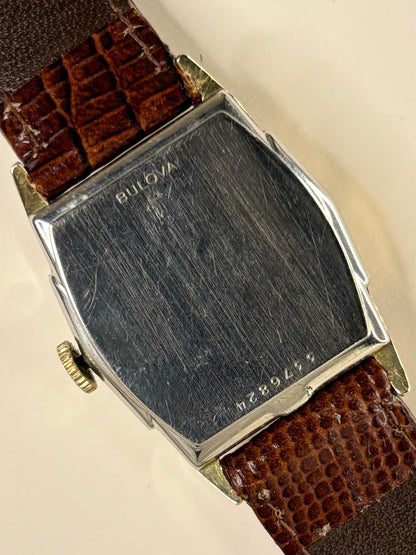 BULOVA Vintage 1950’s *+BOX&PAPERS* 10K Rolled Gold Men’s Manual Sub-Seconds Tank Watch - 10BM