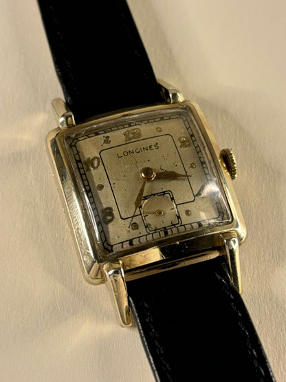 Longines 10K Gold Filled Vintage 1940’s Men’s Square Manual Watch - 23Z