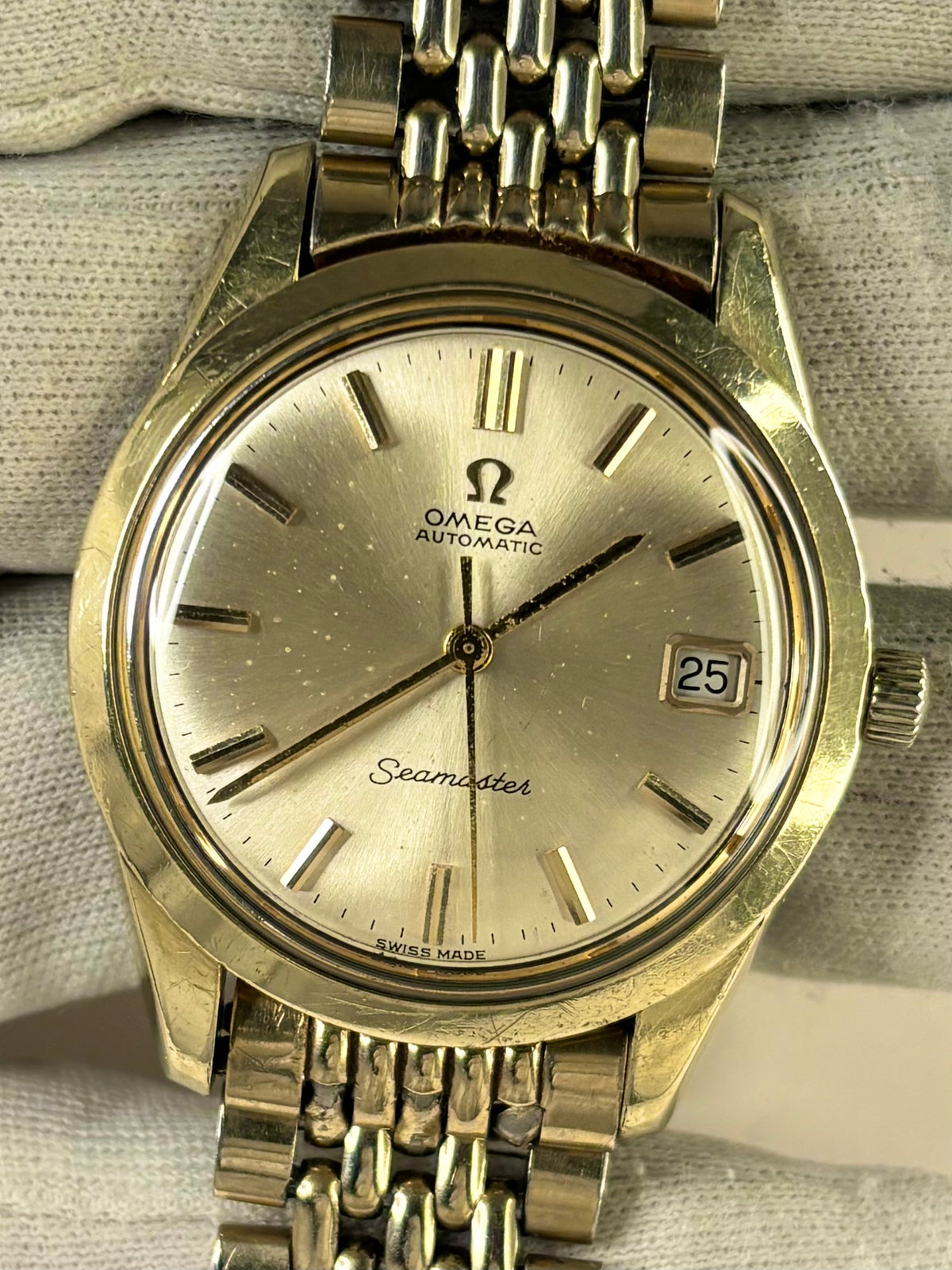 OMEGA Seamaster *+BOX* Vintage 1960’s Men’s Automatic Gold Watch - 166.010