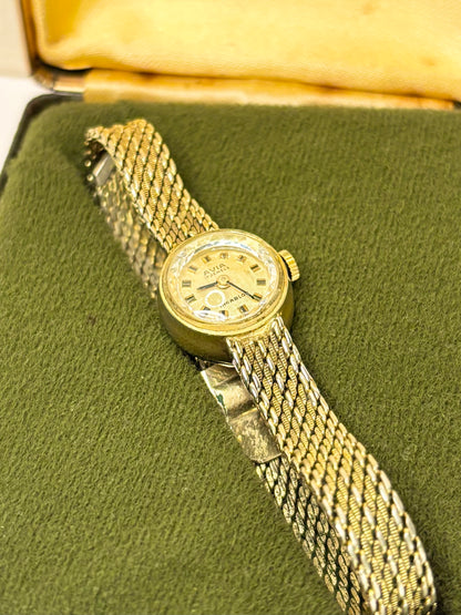 AVIA Ladies Vintage 1970’s *+BOX* Manual Gold Cocktail Watch