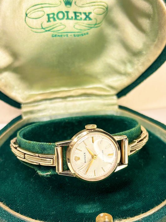 ROLEX 9ct Gold Ladies *+BOX* Precision Vintage 1960’s Manual Cocktail Watch