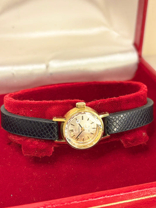 OMEGA De Ville 18ct Gold Ladies *+BOX&PAPERS* Vintage 1960’s Manual Cocktail Watch