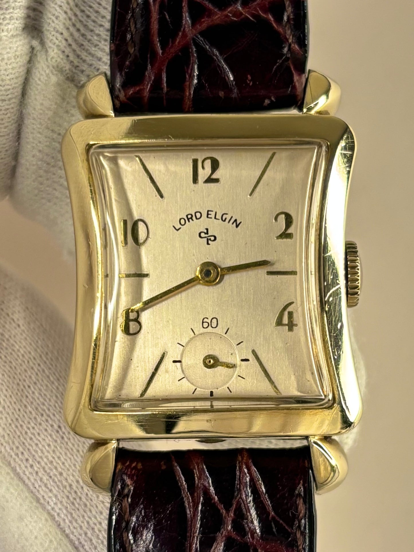Lord Elgin 14K Gold Filled Vintage 1950’s Men’s Manual Tank Watch - 670