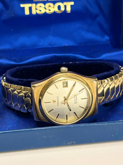 TISSOT Seastar Vintage 1980’s *+BOX&PAPERS* Men’s Automatic Date Gold Watch