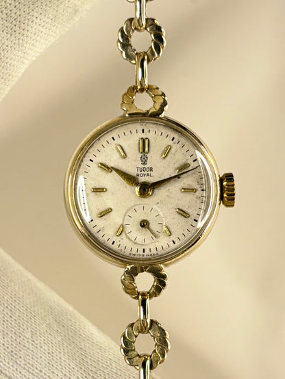 TUDOR Royal 9ct Gold Ladies *+BOX* Vintage 1950’s Manual Gold Watch