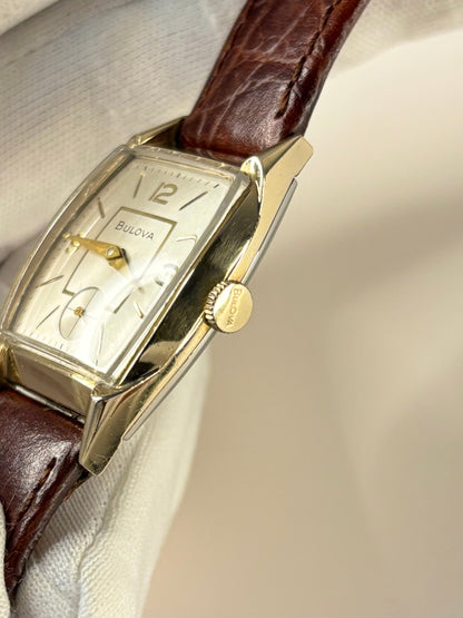 Bulova 10K Rolled Gold Vintage 1960’s Men’s Sunburst Dial Tank Watch - 11 AL
