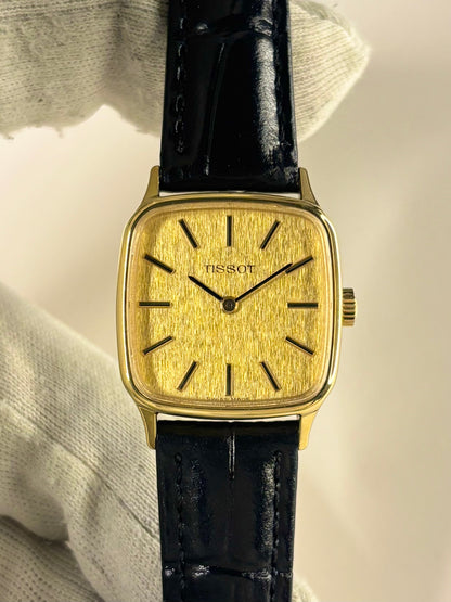 TISSOT Ladies Vintage 1970’s *+BOX&PAPERS* Manual Gold Square Dress Watch
