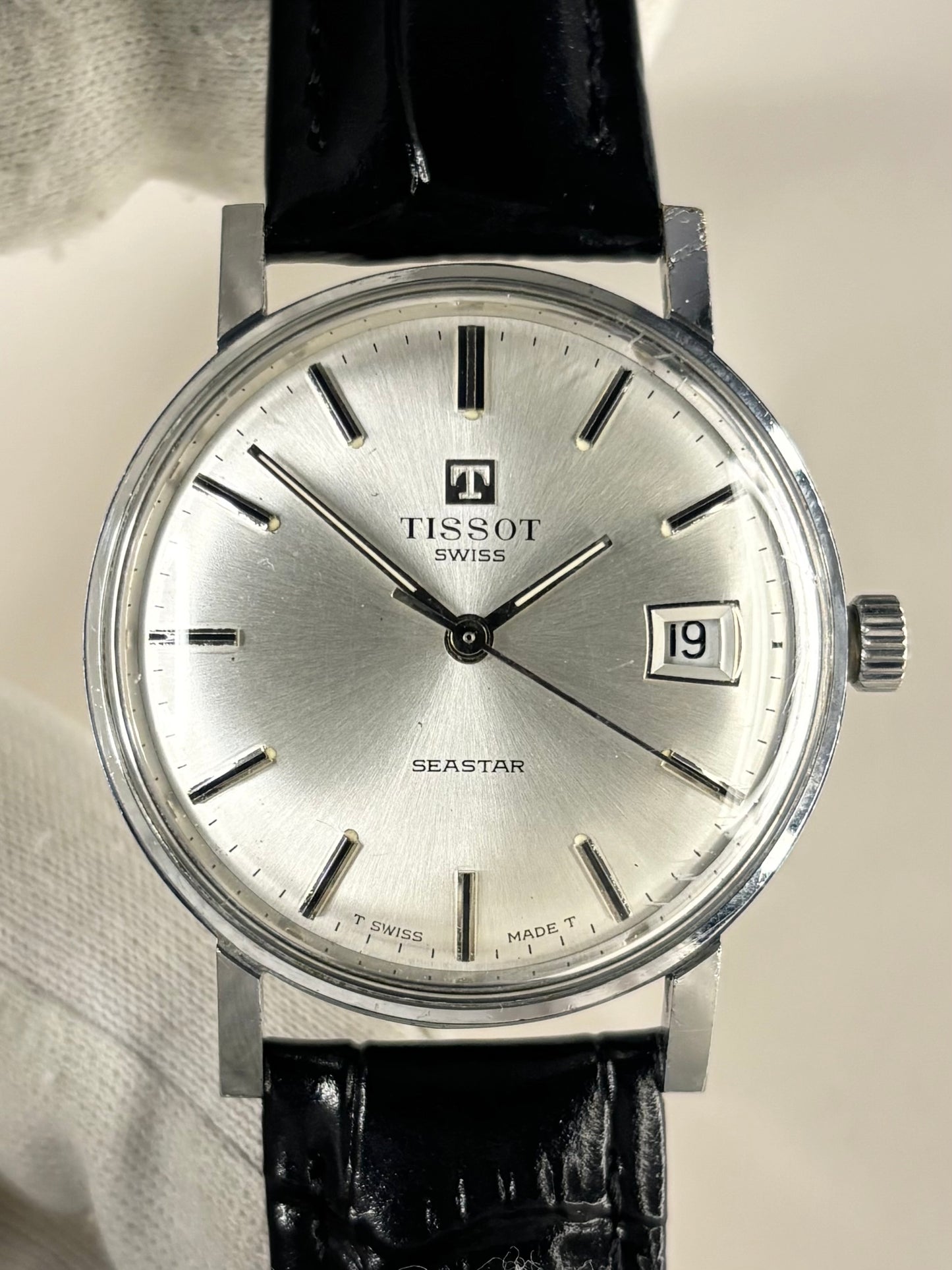 TISSOT Seastar Vintage 1970’s *FULL SET* Men’s Manual Date Silver Dress Watch - 42520