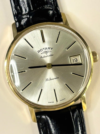 ROTARY Vintage 1970’s Men’s Automatic Date Gold Dress Watch - 2824