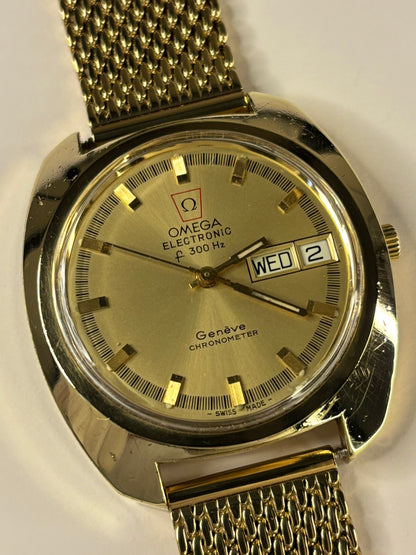 Vintage Omega Genève Ref. 198.031 timekeeper powered by calibre 1260 f300Hz tuning fork movement