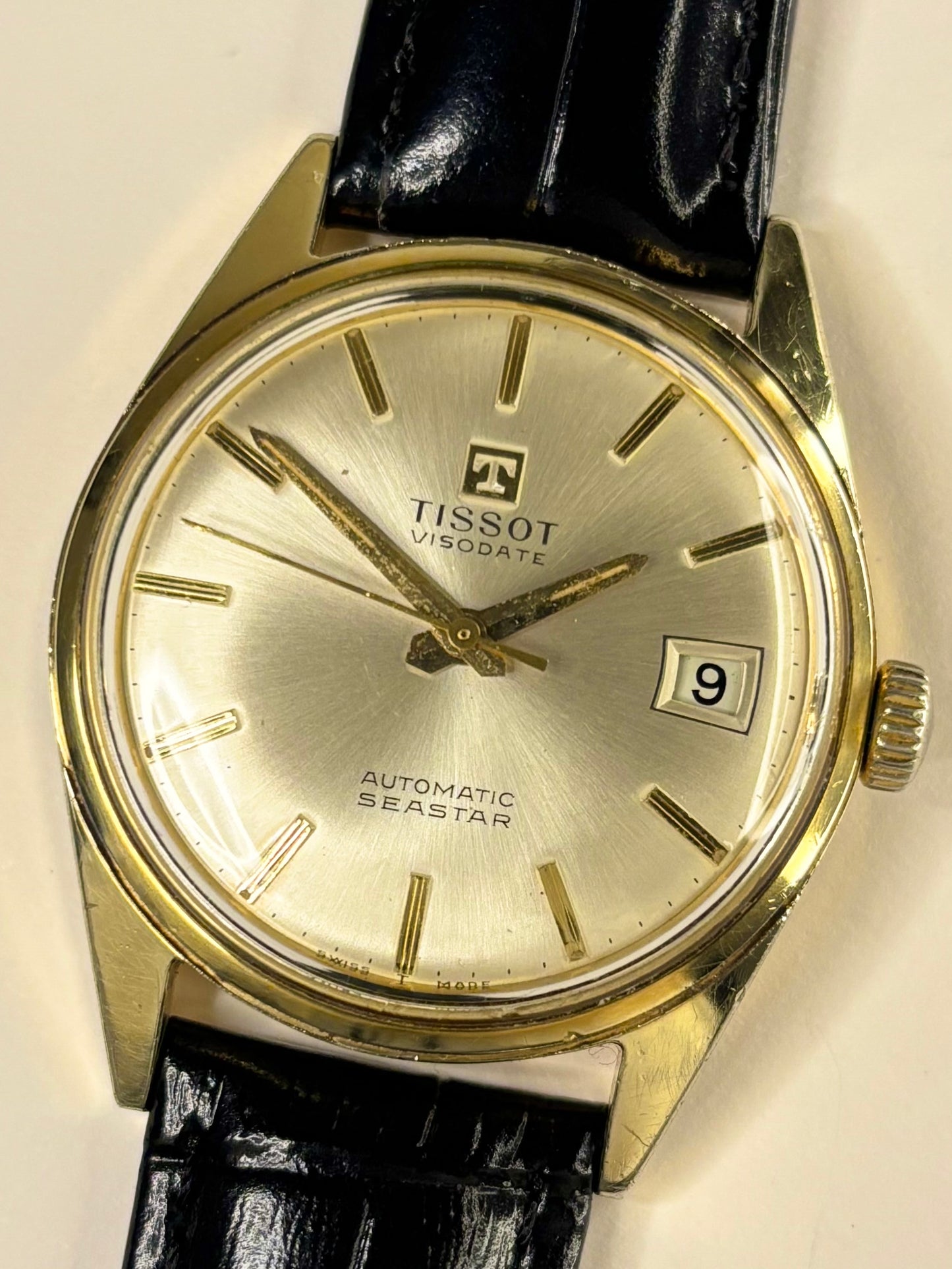 TISSOT Seastar Visodate Vintage 1970’s Men’s Automatic Gold Dress Watch