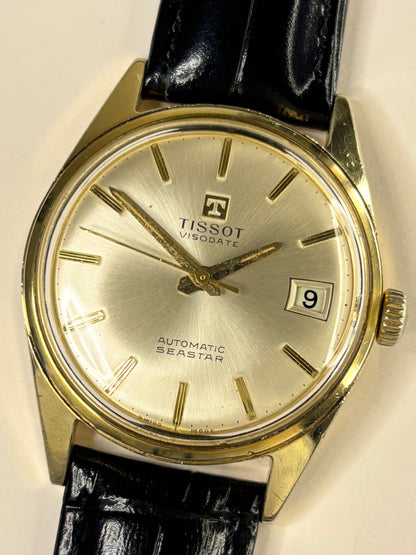 TISSOT Seastar Visodate Vintage 1970’s Men’s Automatic Gold Dress Watch