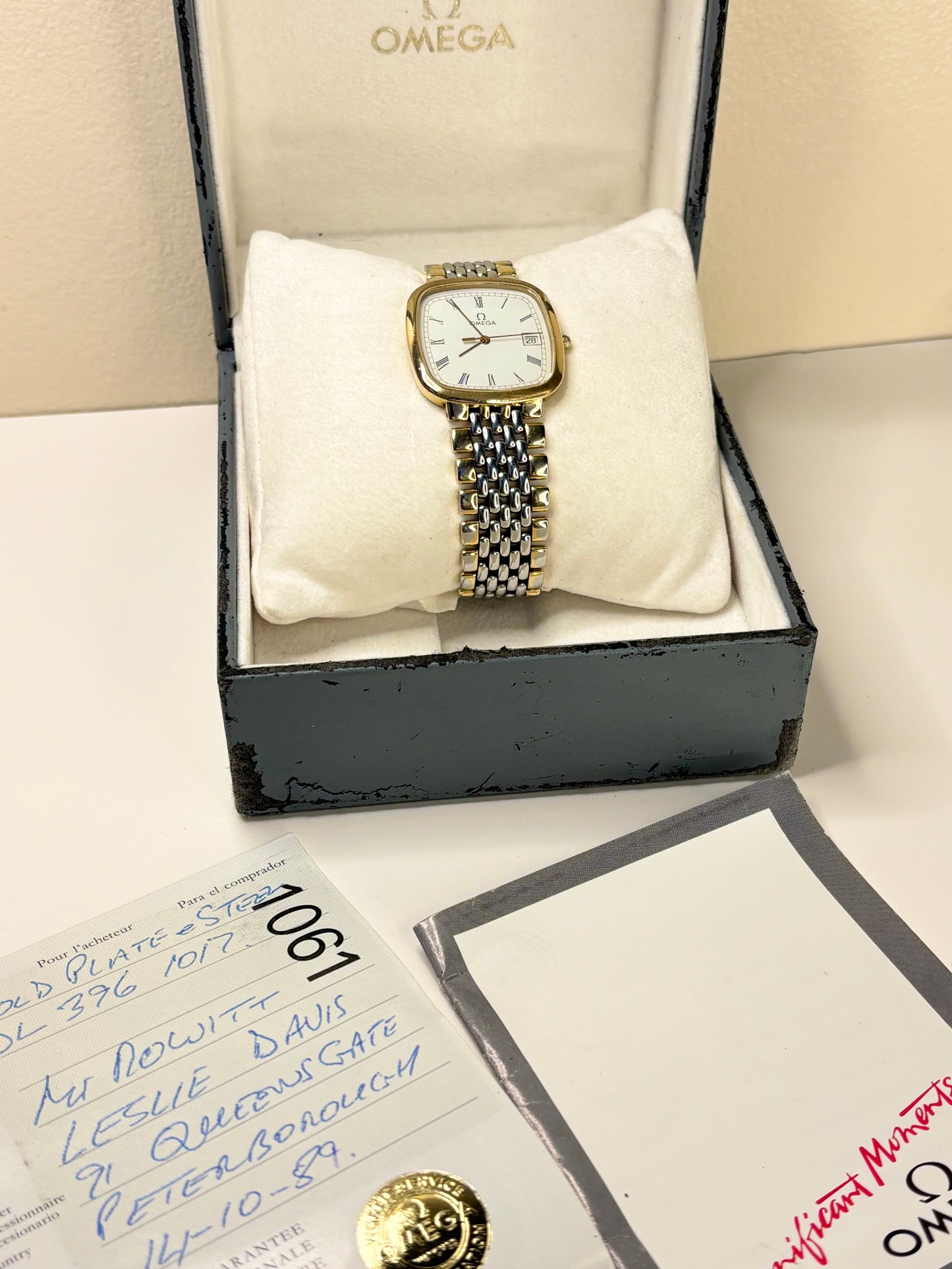 OMEGA De Ville *+BOX&PAPERS* Vintage 1980’s Men’s Bimetal Date Watch - 396.1017