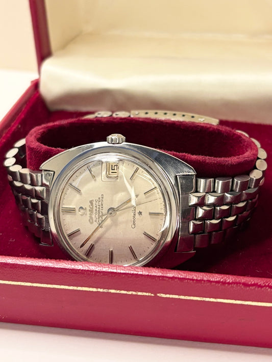 OMEGA Constellation *+BOX* Vintage 1960’s Men’s Automatic Date Silver Watch - 168.017