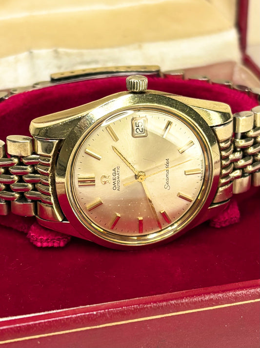 OMEGA Seamaster *+BOX* Vintage 1960’s Men’s Automatic Gold Watch - 166.010