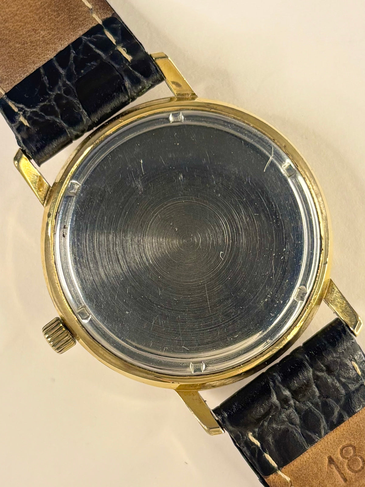 ROTARY Vintage *+BOX&PAPERS* Men’s Manual Bark Gold Dress Watch