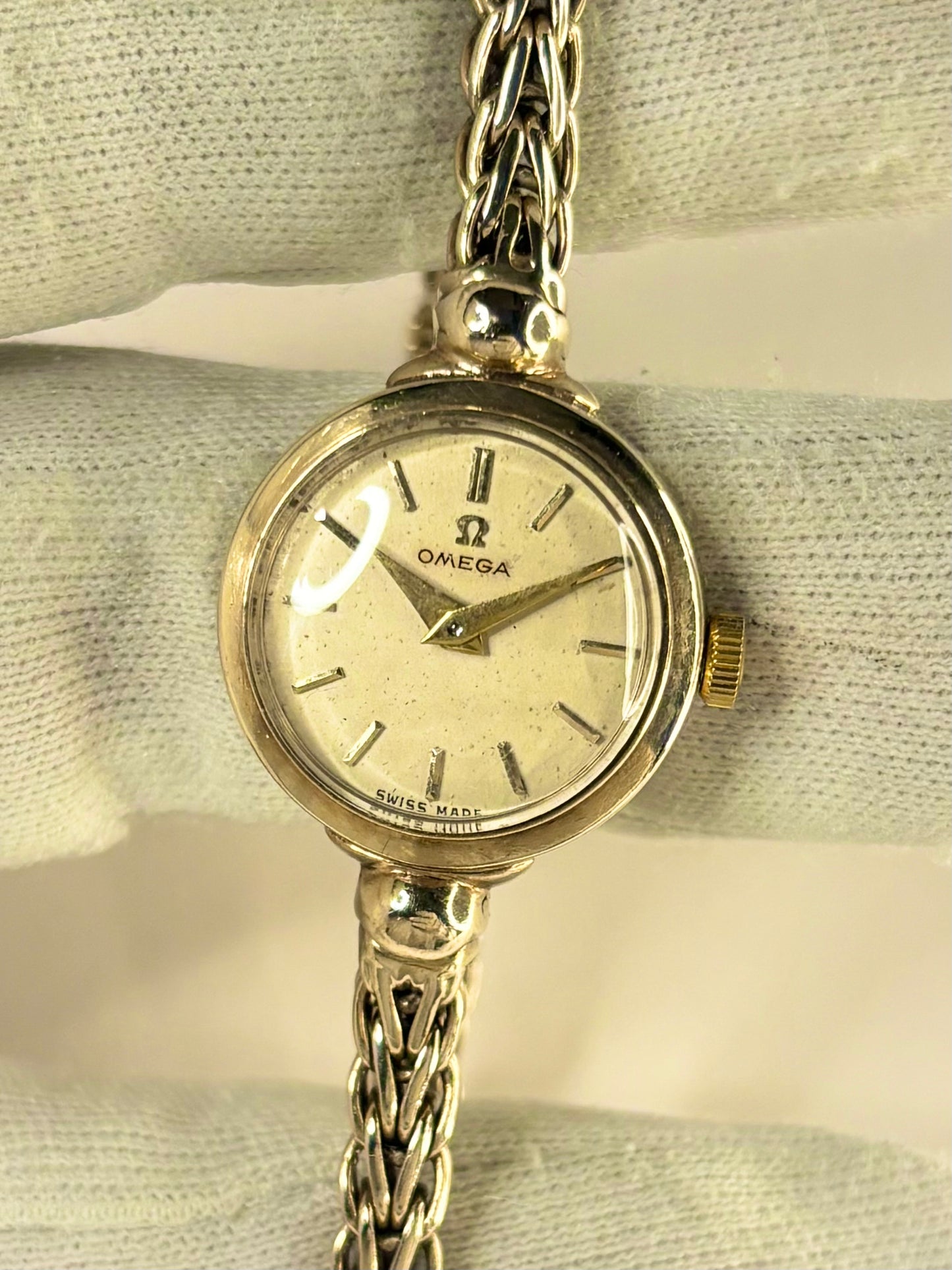OMEGA 9ct Gold *+BOX* Ladies Vintage 1950’s Manual Cocktail Watch - 77824