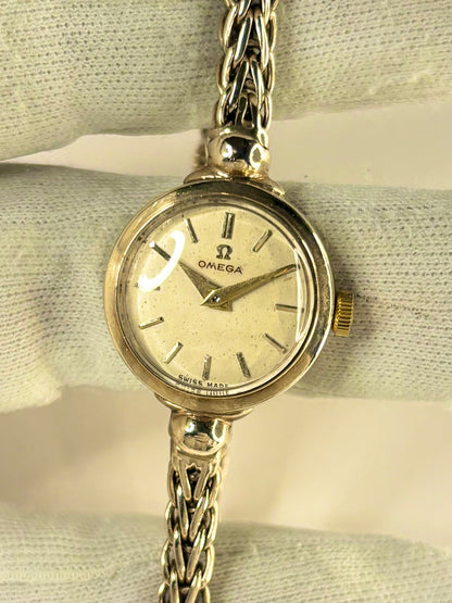 OMEGA 9ct Gold *+BOX* Ladies Vintage 1950’s Manual Cocktail Watch - 77824