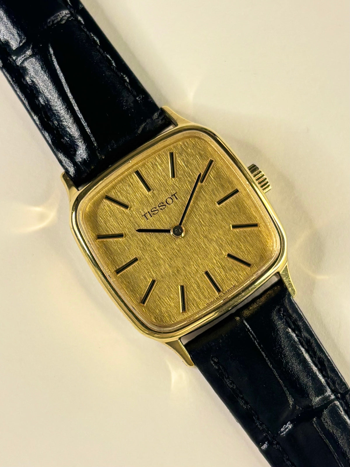 TISSOT Ladies Vintage 1970’s *+BOX&PAPERS* Manual Gold Square Dress Watch