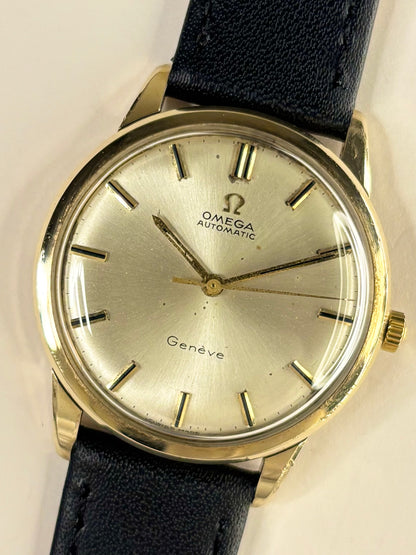 OMEGA Geneve 9ct Gold Vintage *+BOX* 1960’s Automatic Gold Dress Watch - 25418