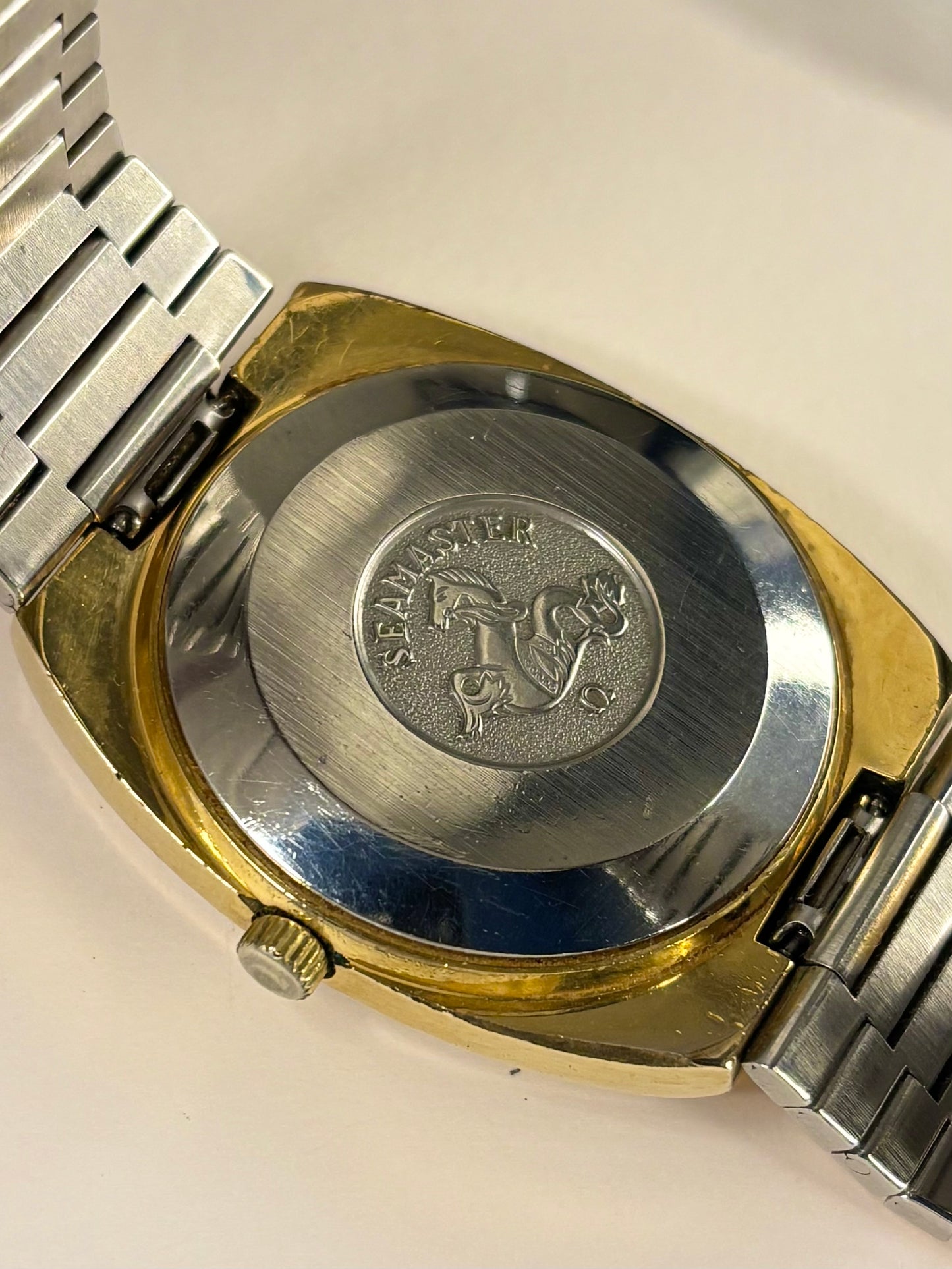 OMEGA Seamaster *+BOX* Vintage 1970’s Men’s Automatic Day Date Gold Watch - 166.0207