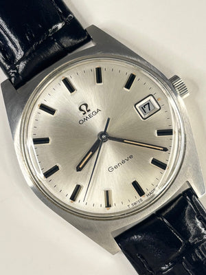 OMEGA Geneve Vintage 1970’s Men’s Manual Date Silver Dress Watch - 136.041
