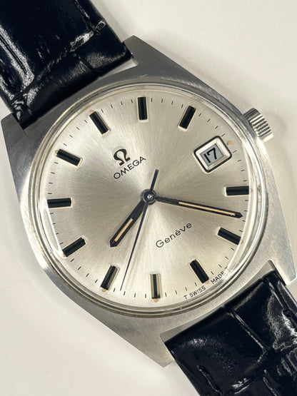 OMEGA Geneve Vintage 1970’s Men’s Manual Date Silver Dress Watch - 136.041
