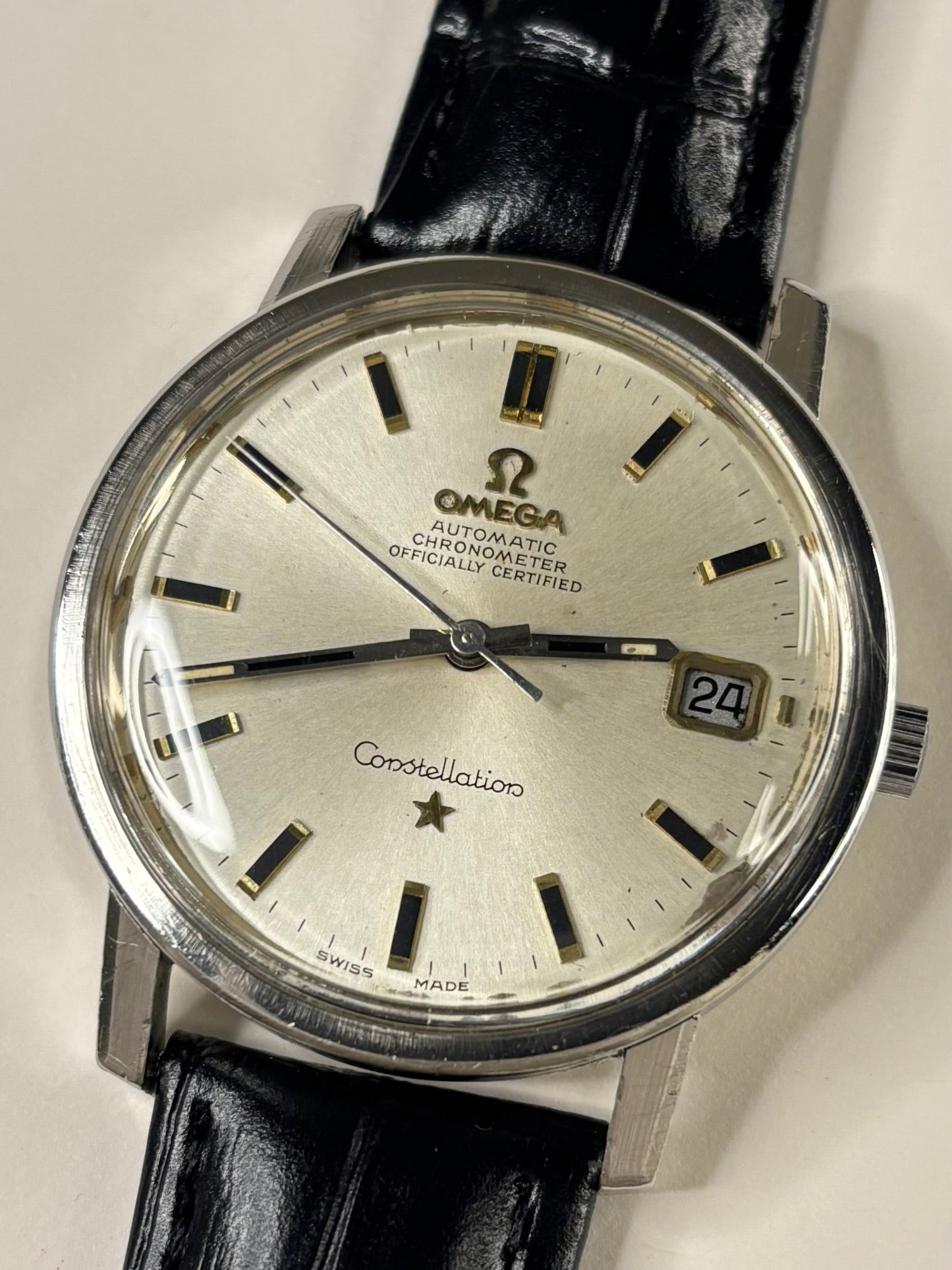 OMEGA Constellation Vintage 1960’s Men’s Automatic Date Silver Watch - 168.018