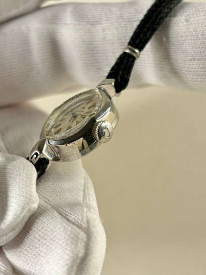 Omega 14K White Gold Ladies Vintage 1960’s Art Deco Manual Watch