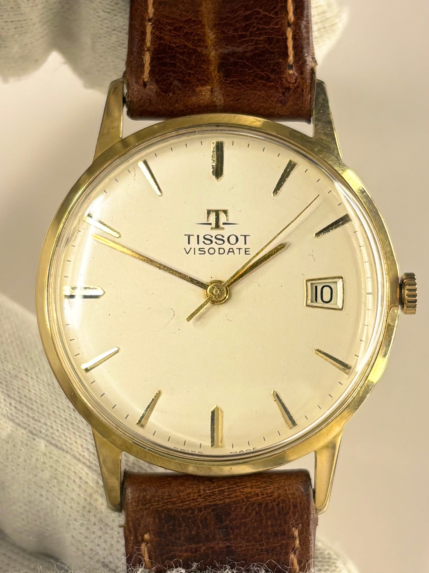 TISSOT Visodate *+BOX* Vintage 1960’s Men’s Manual Date Gold Dress Watch