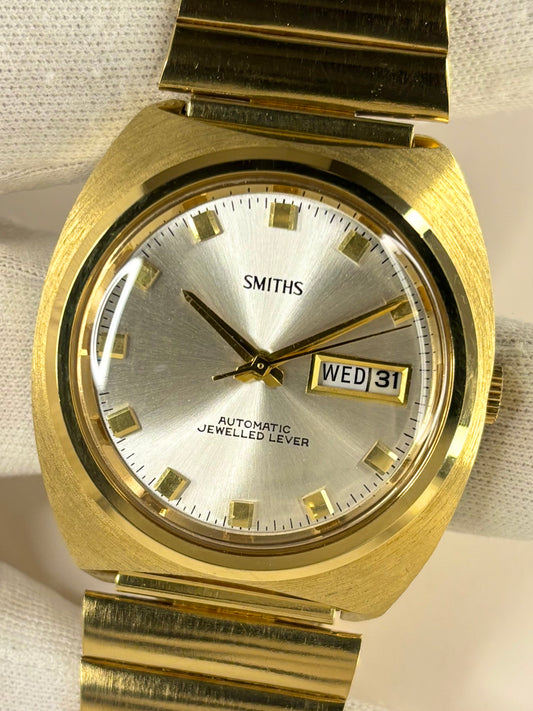SMITHS Vintage 1970’s Automatic Day Date Gold Dress Watch - 4810