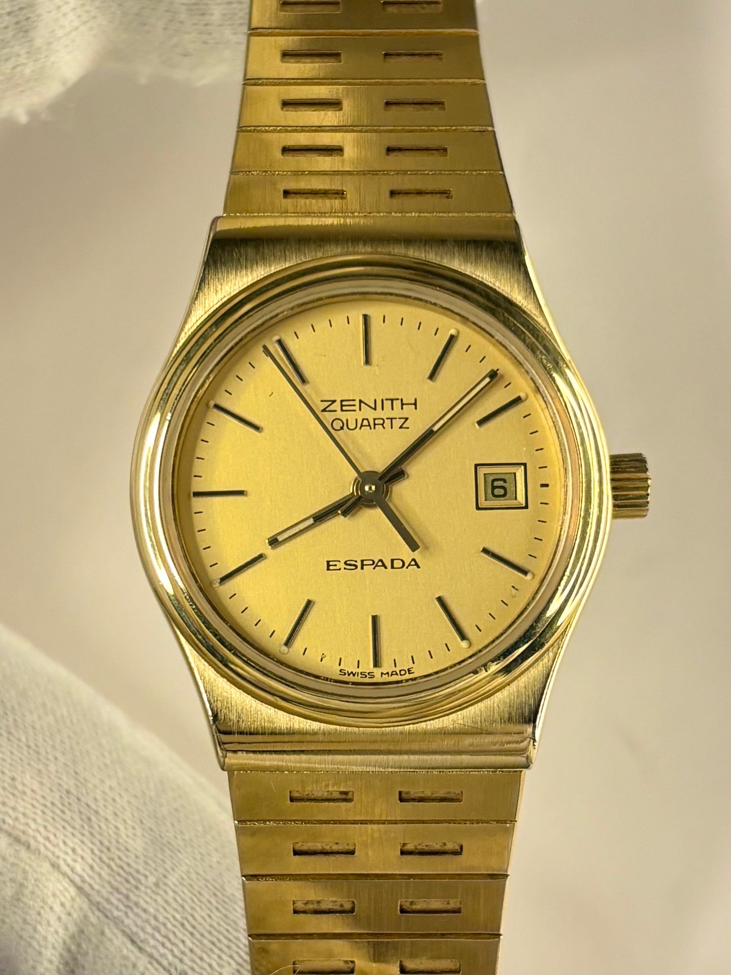 ZENITH Espada *+BOX* Ladies Vintage 1980’s Date Gold Watch
