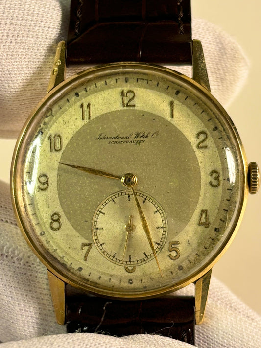 IWC Schaffhausen 18ct Solid Gold Manual 1940’s Sub-Seconds Watch 105