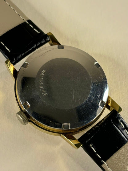 Omega Geneve Automatic 1970’s Vintage Men’s Gold Date Dress Watch - 166.098