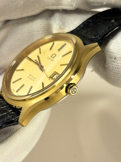 Omega De Ville *WITH PAPERS* Vintage 1970’s Men’s Quartz Gold Dress Watch - 192.
